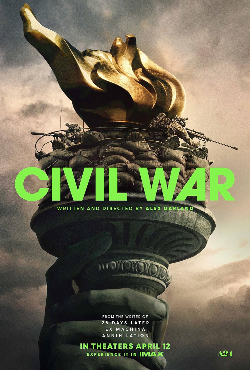 Civil War di Alex Garland, locandina del film. Al cinema in Italia dal 18 aprile.